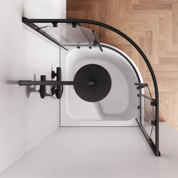 Душевой уголок AM.PM Gem 90x150x90 W90G-401A090BT профиль черный