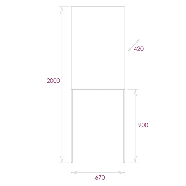 Шкаф Onika Милтон 65 см 306702 напольный белый