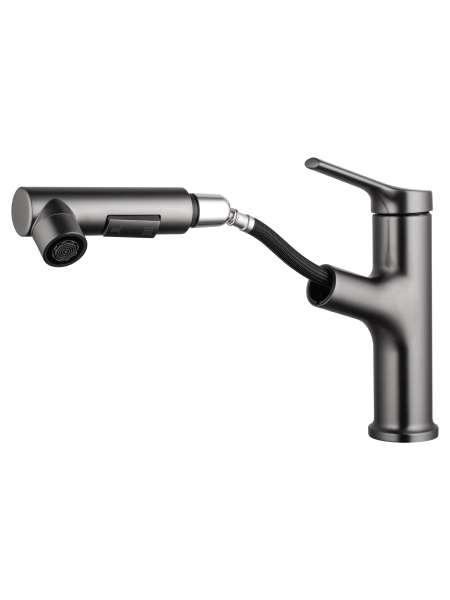 Смеситель для раковины с гигиеническим душем Wonzon & Woghand WW-A40862-BGG темный графит брашированный