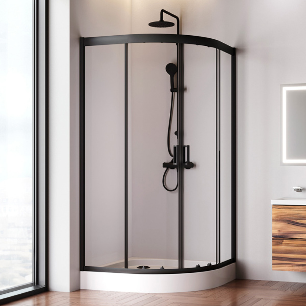 Душевой уголок AM.PM Gem 100x200x100 W90G-401-100BT профиль черный