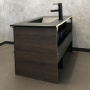 Тумба с раковиной Comforty Франкфурт 90 см 00-00002048 подвесная дуб шоколадно-коричневый