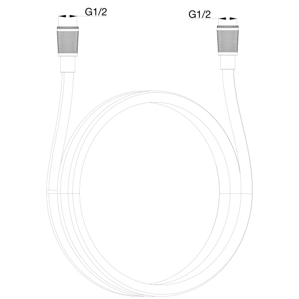 Душевой шланг Wonzon & Woghand WW-RG01-1000-MB черный матовый