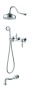 Смеситель для ванны Boheme Brilante Ripresa 348 с душевым гарнитуром хром