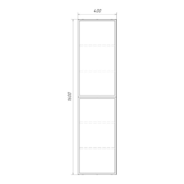 Пенал Comforty Мадрид 40x160 см 00-00017873 подвесной белый