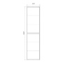 Пенал Comforty Мадрид 40x160 см 00-00017873 подвесной белый