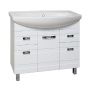 Тумба под раковину Runo Турин 80 см УТ000002095 напольная белая