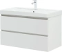 Тумба под раковину Aquanet Вега 90 см 00316683 подвесная белая глянцевая