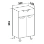 Шкаф Runo Эконом 50 см УТ000002342 напольный белый