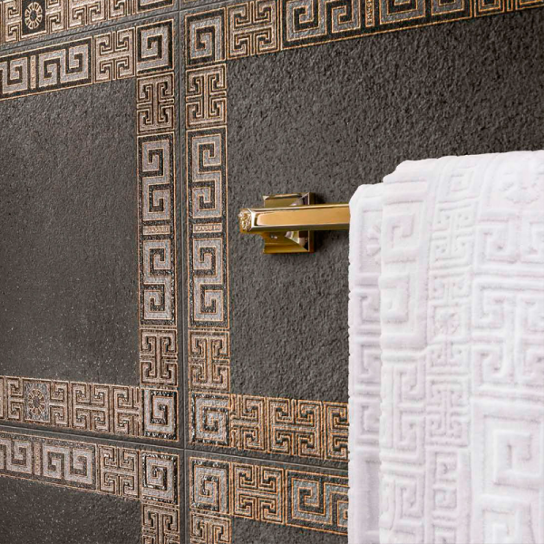 Гранит керамический Versace Greek 80x40 см 261343 чёрный
