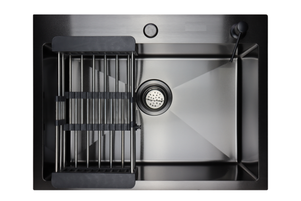 Мойка из нержавеющей стали Santegro 60 см STR6050BL графит