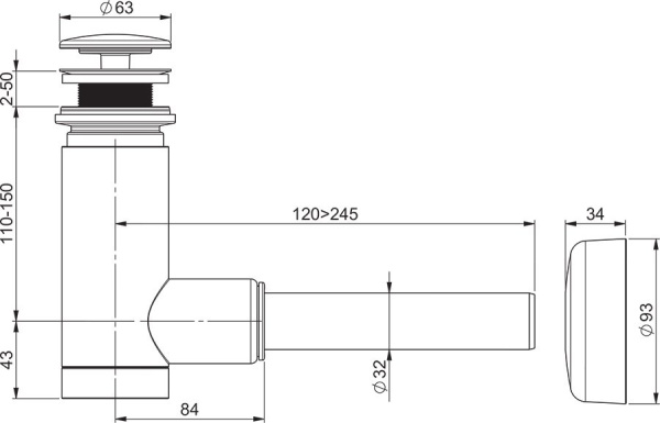 Сифон для раковины с фиксированным сливом  Ravak  X01723 белый Сифон для раковины с фиксированным сливом  Ravak  X01723 белый
