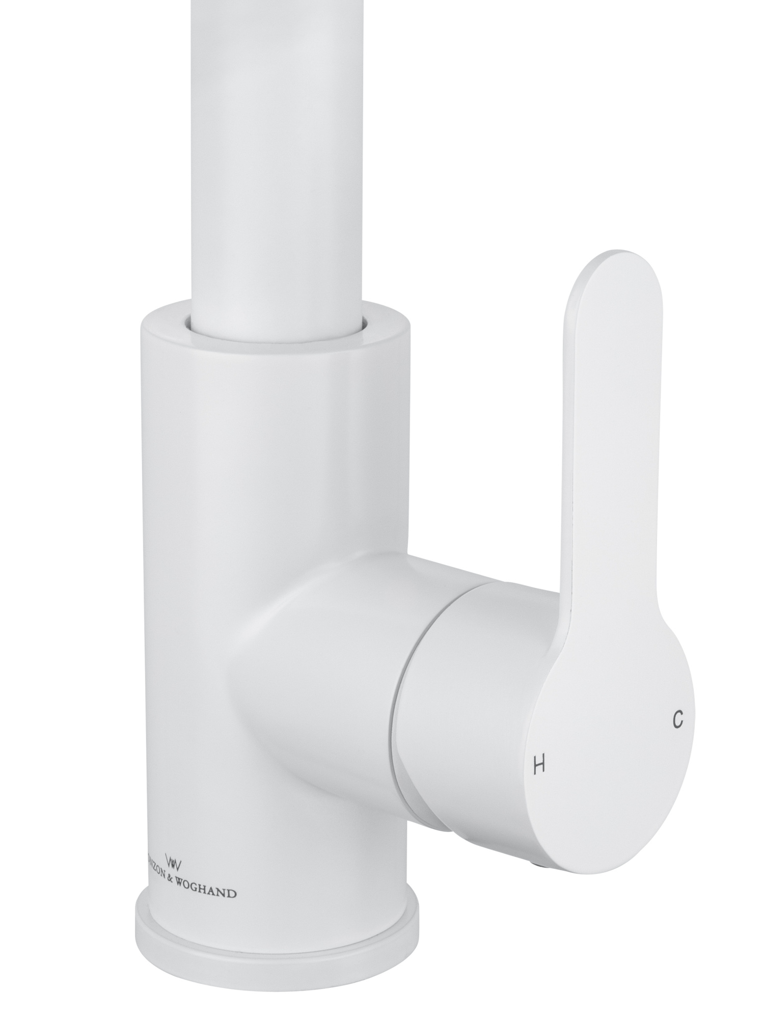 Смеситель для кухонной мойки Wonzon & Woghand WW-121E201L-MW белый матовый