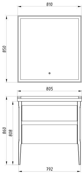 Зеркало 81x85 см Asb-Woodline Лорена 12221 белый Зеркало 81x85 см Asb-Woodline Лорена 12221 белый