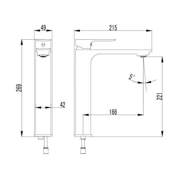 Смеситель AQUAme Monza AQM6314GM металл Смеситель AQUAme Monza AQM6314GM металл