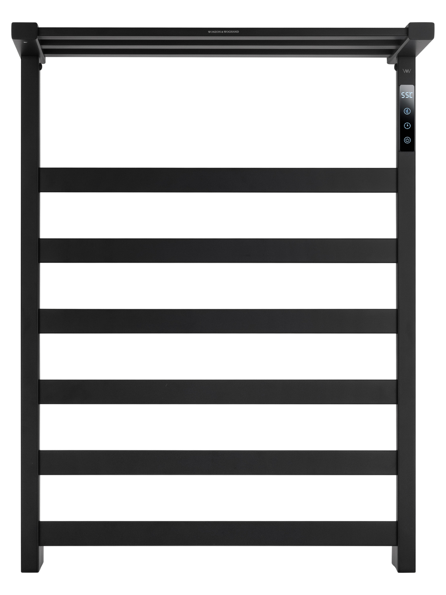 Полотенцесушитель электрический Wonzon & Woghand Frankfurt WW-A1026-MB подвесной черный матовый