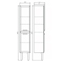 Пенал Comforty Империя 35x185 см 00-00014791 напольный белый