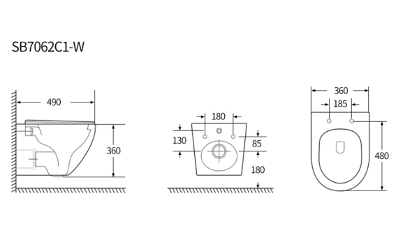 Унитаз подвесной Sapbox Notis SB7062T3-W Tornado белый