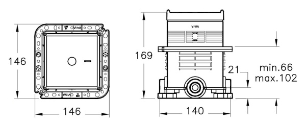 Набор встроенной душевой системы Vitra A49266EXP хром Набор встроенной душевой системы Vitra A49266EXP хром