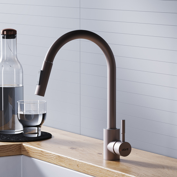 Смеситель для кухонной мойки Dorff Logic D3007511 сатин матовый