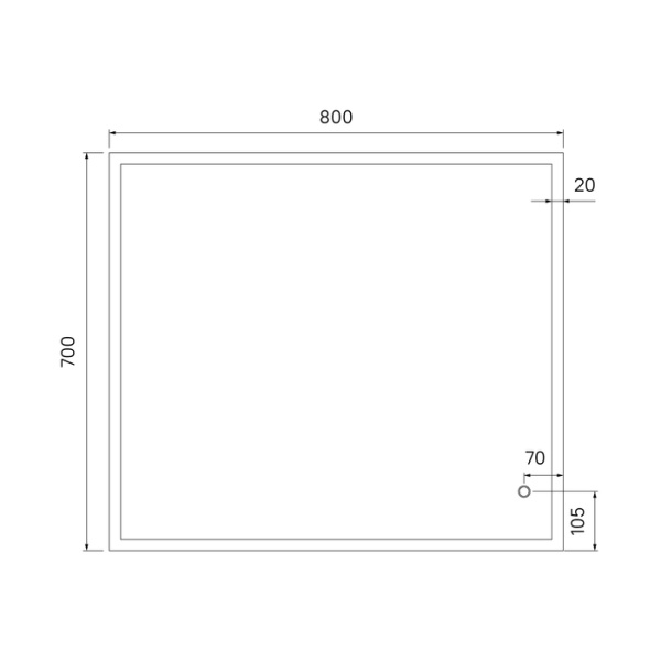 Зеркало 80 см IDDIS Brick BRI8000i98 Зеркало 80 см IDDIS Brick BRI8000i98