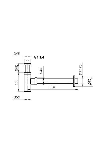 Сифон для раковины  BelBagno  BB-SMT2-01 хром Сифон для раковины  BelBagno  BB-SMT2-01 хром