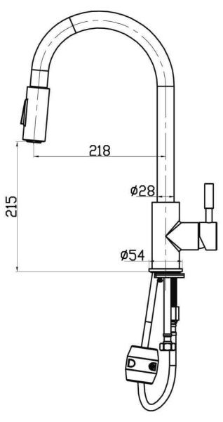 Смеситель для кухни  BelBagno NOVA BB-LAM31A-IN хром матовый Смеситель для кухни  BelBagno NOVA BB-LAM31A-IN хром матовый