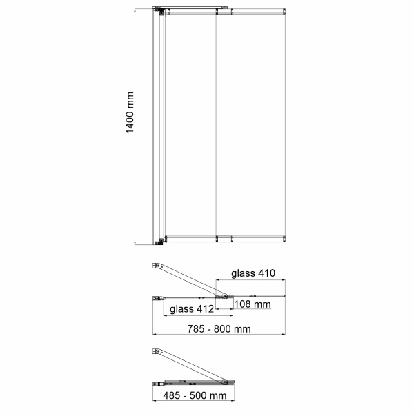Шторка на ванну WasserKRAFT Main 41S02-80 Fixed Шторка на ванну WasserKRAFT Main 41S02-80 Fixed