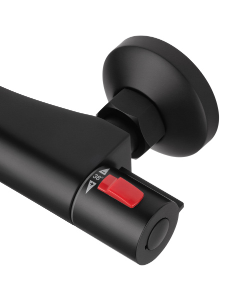 Смеситель для душа с термостатом и гарнитуром Wonzon & Woghand Inn 5 WW-B2005-A-MB черный матовый