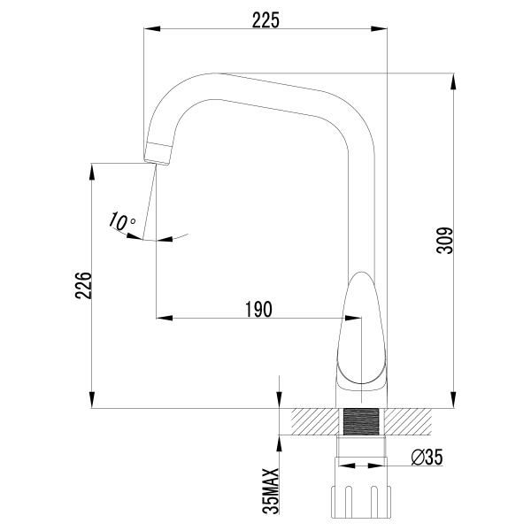 Смеситель для кухни Lemark Pramen LM3355C Смеситель для кухни Lemark Pramen LM3355C