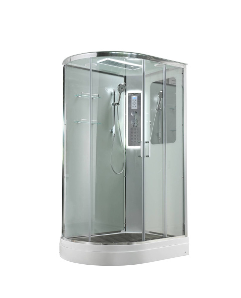 Душевая кабина с баней AvaCan 120x80 A2812RLED профиль хром