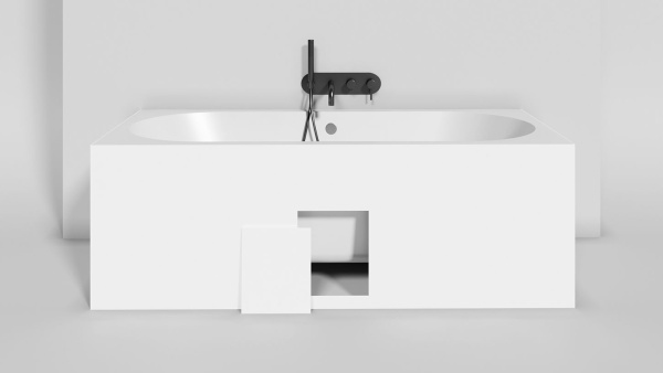 Ванна из искусственного камня Salini Ornella Axis 180х80 103421M белая матовая