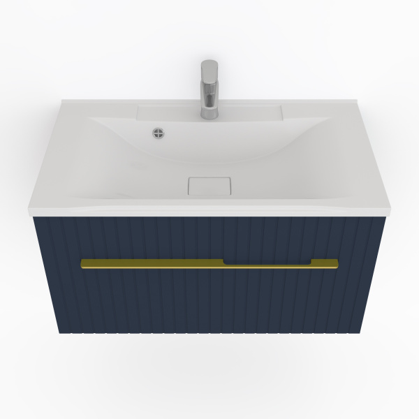 Тумба под раковину Какса-А Sharm 100 см 005280 подвесная синяя