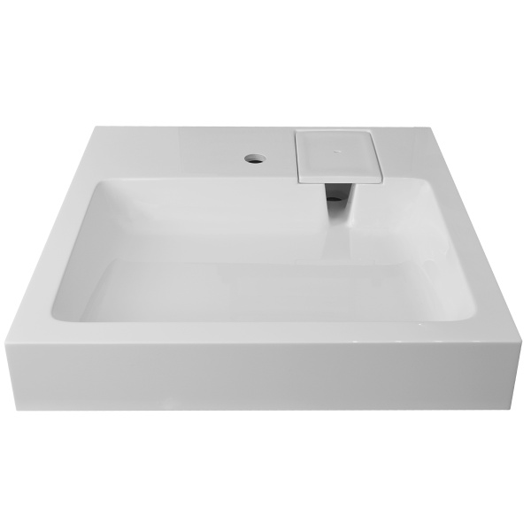 Раковина прямоугольная литьевой мрамор 60x60 Azario Slim CS00086608