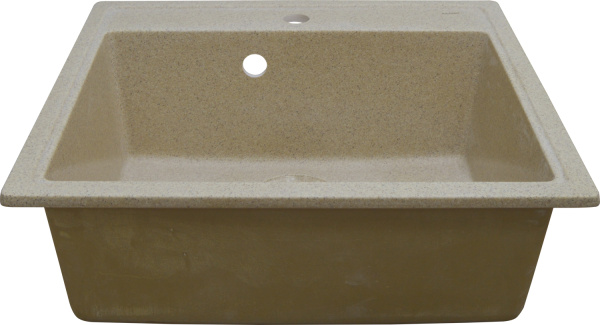 Кухонная мойка AZARIO Litos 570x505x200 искусственный мрамор цвет Песочный CS00078326