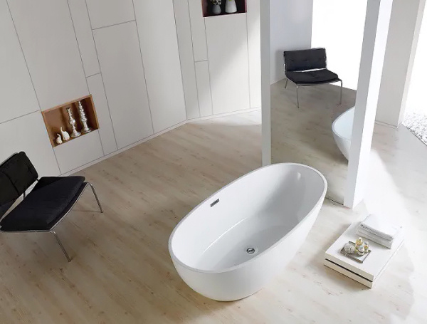Ванна акриловая Azario Leeds 1685х840х580 свободностоящая в комплекте с сифоном и металлической рамой LEE17085 Ванна акриловая Azario Leeds 1685х840х580 свободностоящая в комплекте с сифоном и металлической рамой LEE17085