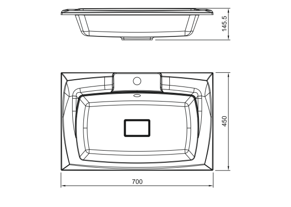 Раковина накладная 70x45 Florentina 10.040.00700.001 Раковина накладная 70x45 Florentina 10.040.00700.001