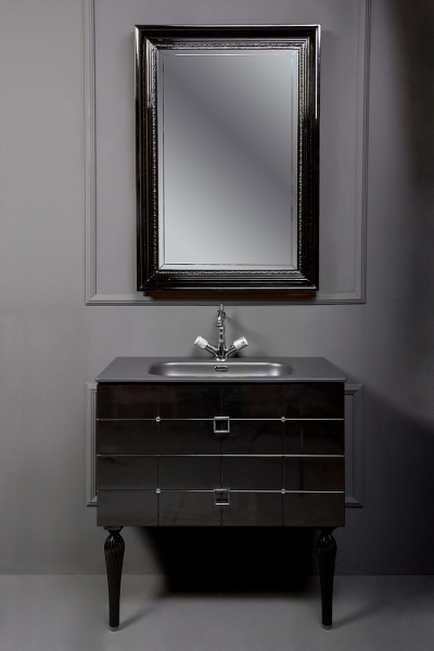 Тумба под раковину Armadi Art Piazza 100 см 841-100-BCR подвесная черная