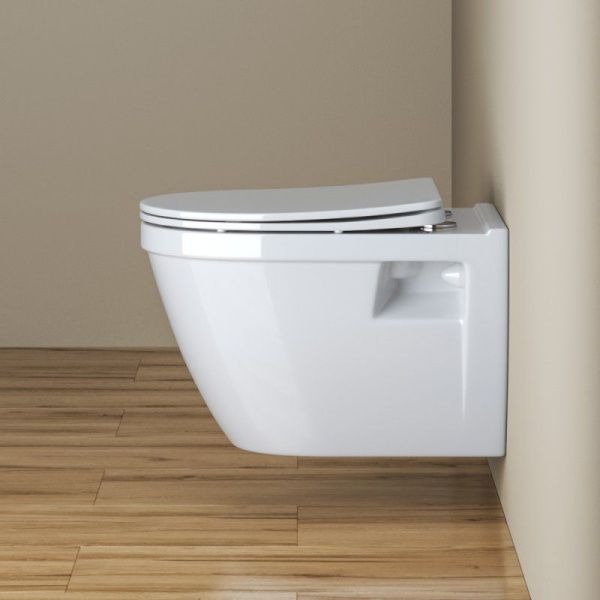Унитаз подвесной безободковый с сиденьем  BelBagno LOTO BB070CHR/SC Унитаз подвесной безободковый с сиденьем  BelBagno LOTO BB070CHR/SC