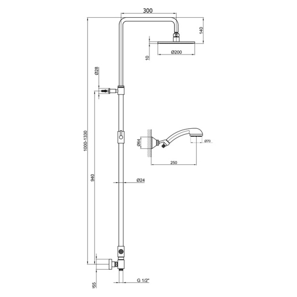 Душевой гарнитур Webert Comfort AC0729015METAL Душевой гарнитур Webert Comfort AC0729015METAL