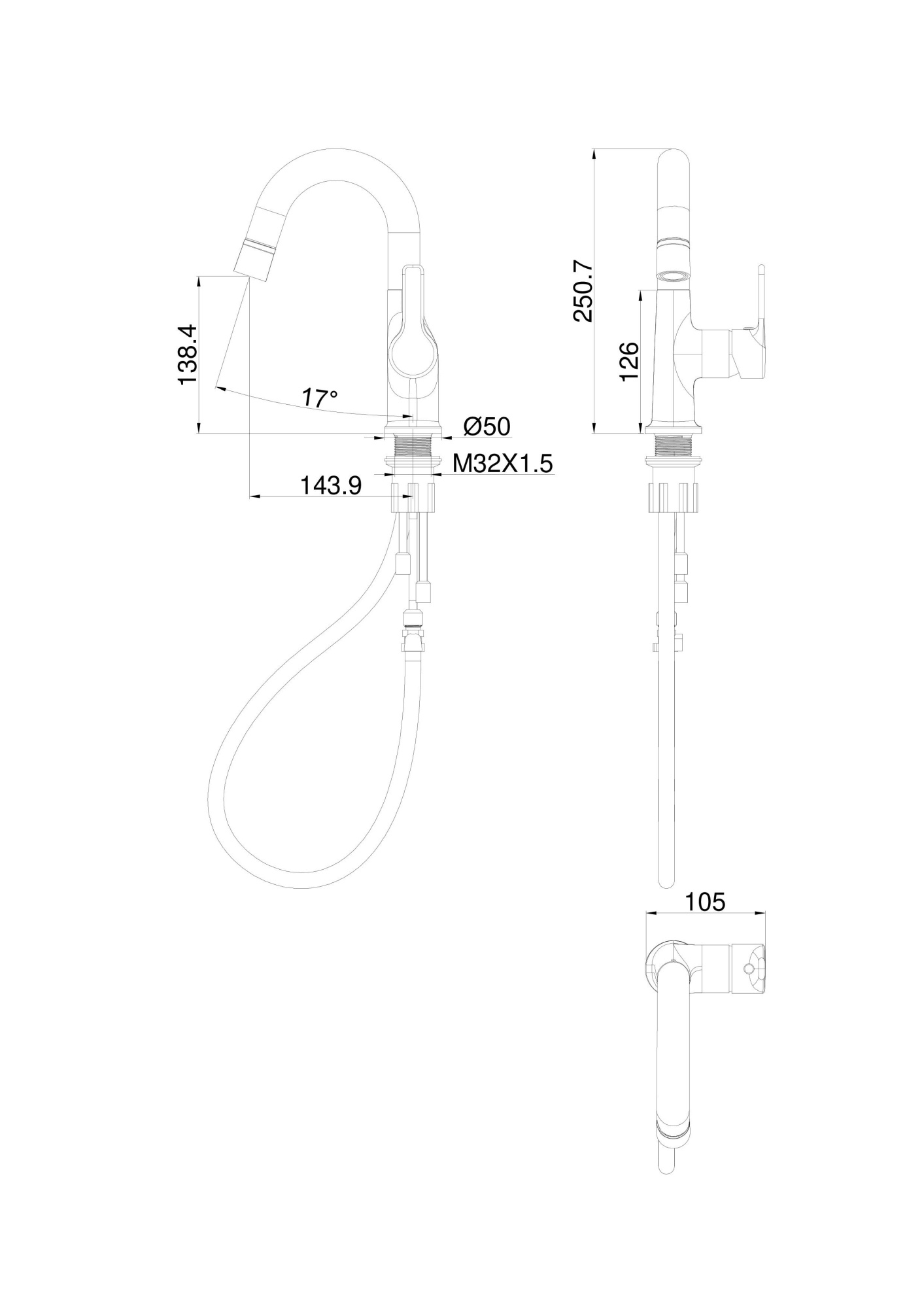 Смеситель для раковины Wonzon & Woghand WW-FE01L212-MW белый матовый
