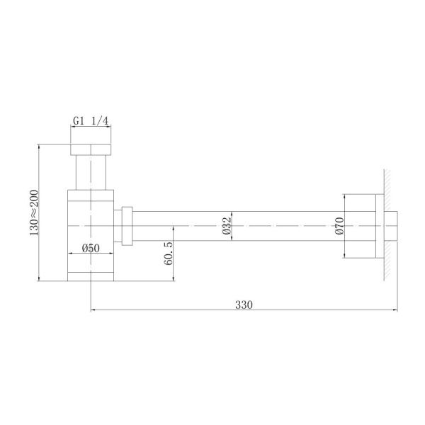 Сифон для раковины ABBER  AF0030 хром Сифон для раковины ABBER  AF0030 хром