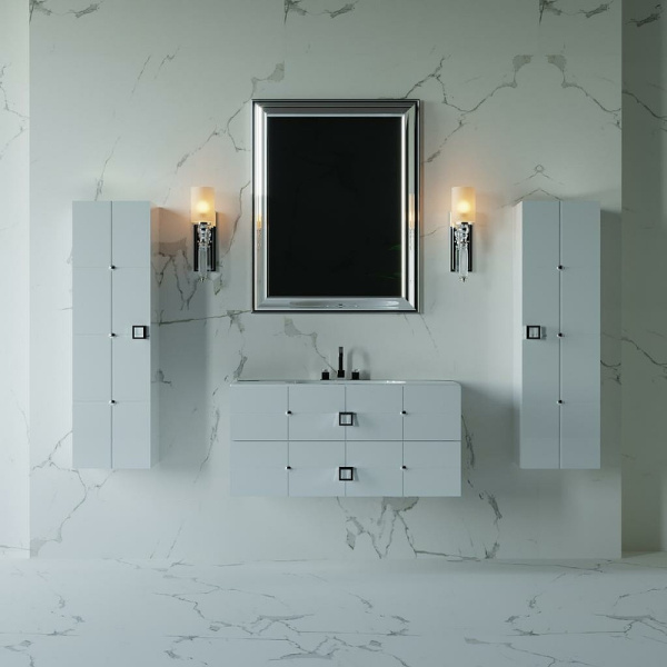 Тумба под раковину Armadi Art Piazza 80 см 841-080-WCR подвесная белая