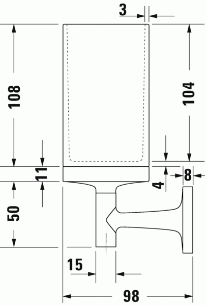 Держатель для стакана DURAVIT Starck T 0099314600 Держатель для стакана DURAVIT Starck T 0099314600