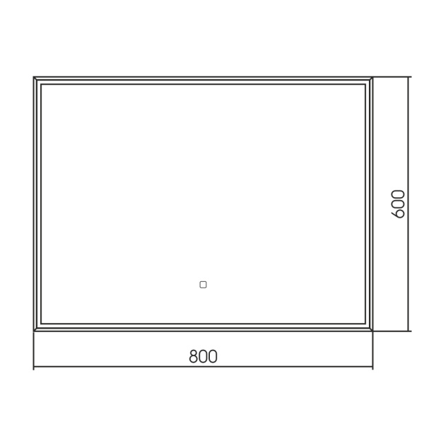 Зеркало с подсветкой, сенсорным выключателем и диммером 80x60 см ABBER  AG6108SL-0,8 серебро Зеркало с подсветкой, сенсорным выключателем и диммером 80x60 см ABBER  AG6108SL-0,8 серебро