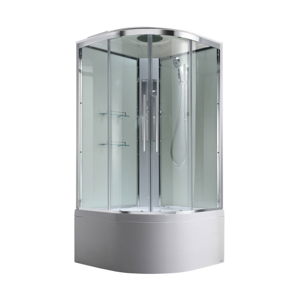 Душевая кабина с баней AvaCan 100x100 EM5010T профиль хром