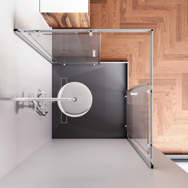 Душевой уголок AM.PM Sunny 100x190x100 W87G-403-100100-MT профиль хром