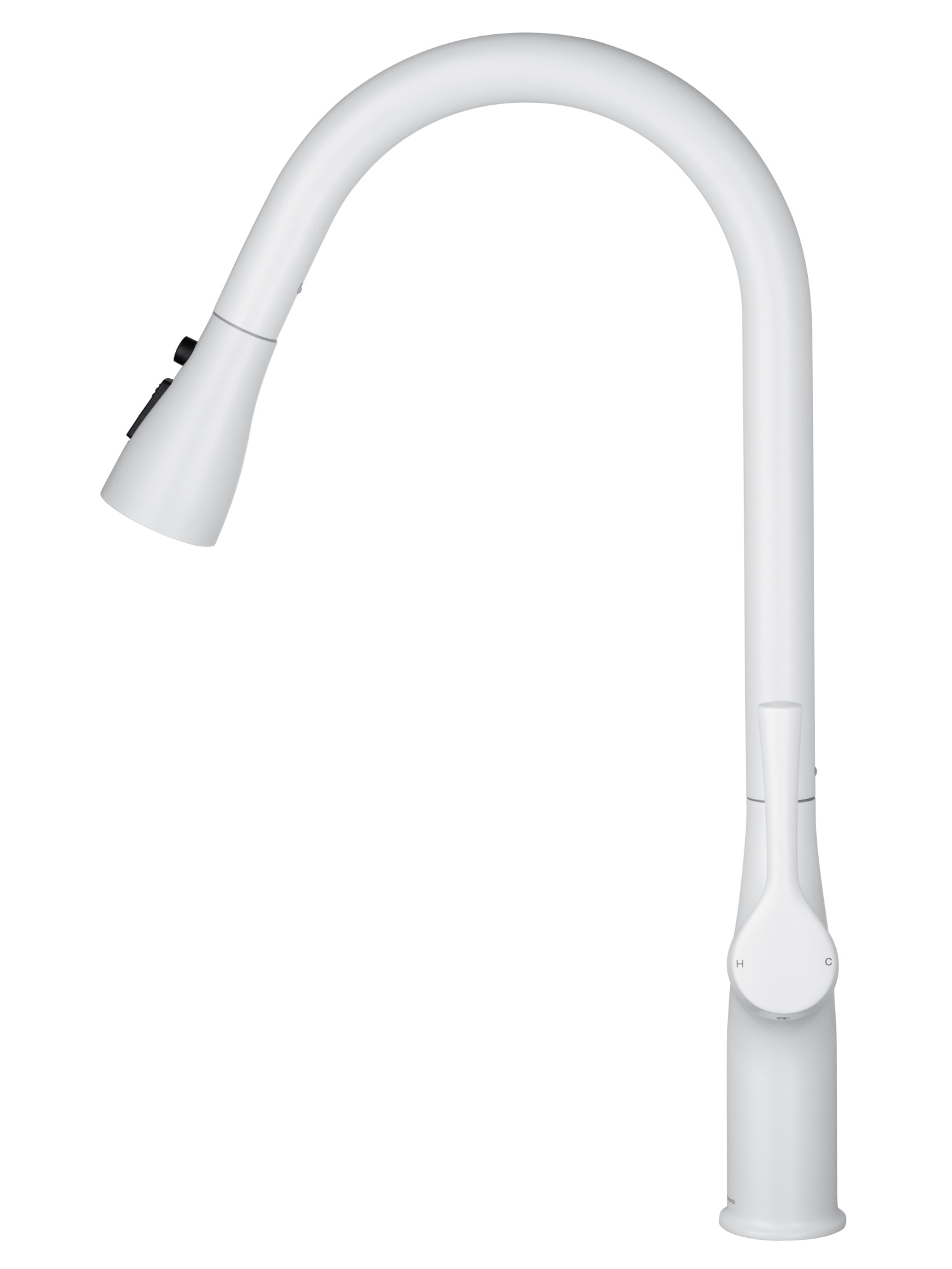 Смеситель для кухонной мойки Wonzon & Woghand WW-AE54123-MW белый матовый