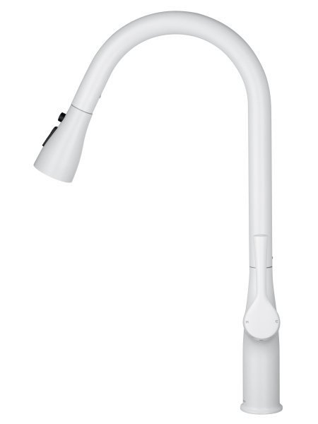 Смеситель для кухонной мойки Wonzon & Woghand WW-AE54123-MW белый матовый