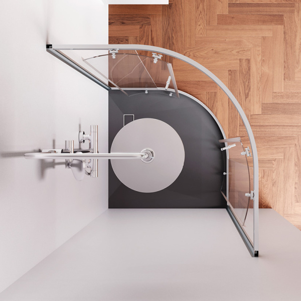 Душевой уголок AM.PM X-Joy 90x180x90 W88G-205-090MT64 профиль хром