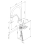 Смеситель для кухонной мойки Am.Pm Func с каналом для фильтра F8F07802 черный с хромом матовый